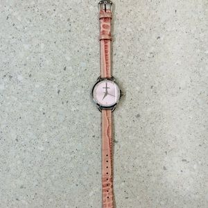 Fossil Pink Alligator Women’s Crystal Watch